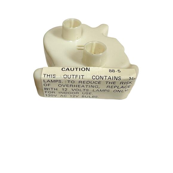 Kitschy Plastic Reindeer And Santa Sleigh Light Covers Vintage Christmas 8 Pc - Picture 3 of 7